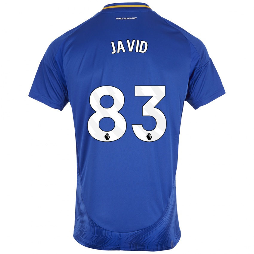 Hombre Camiseta Abdullah Javid #83 Azul Blanco 1ª Equipación 2024/25 La Camisa Chile