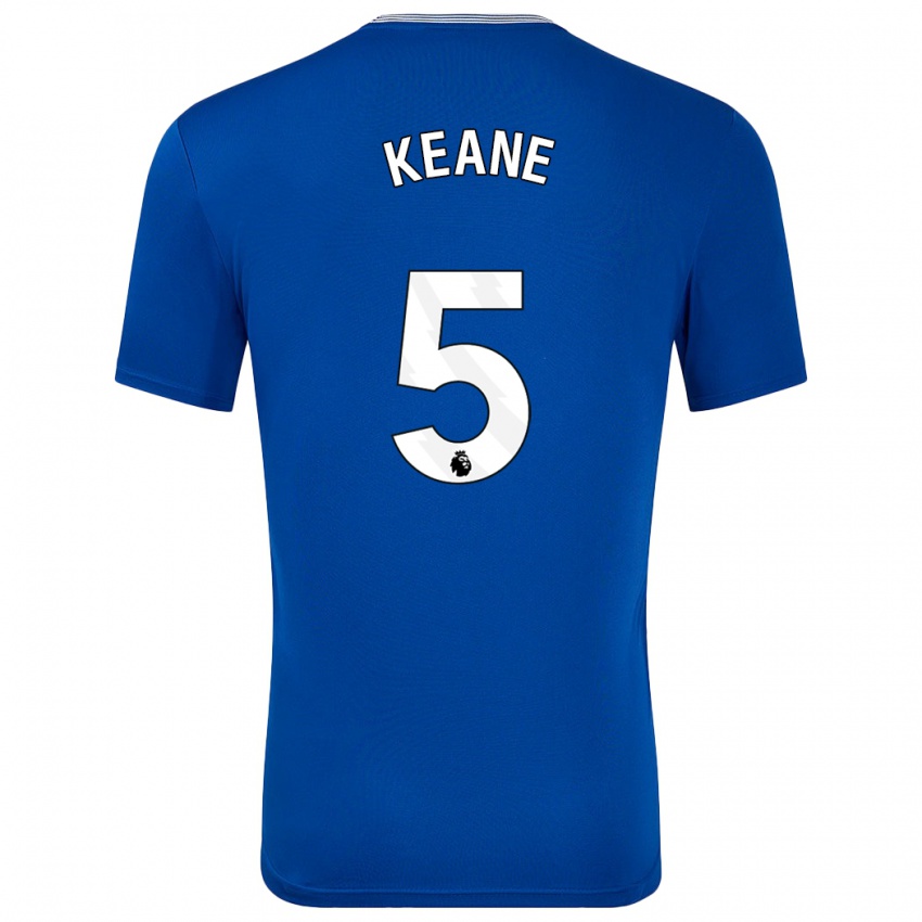 Hombre Camiseta Michael Keane #5 Azul Con 1ª Equipación 2024/25 La Camisa Chile