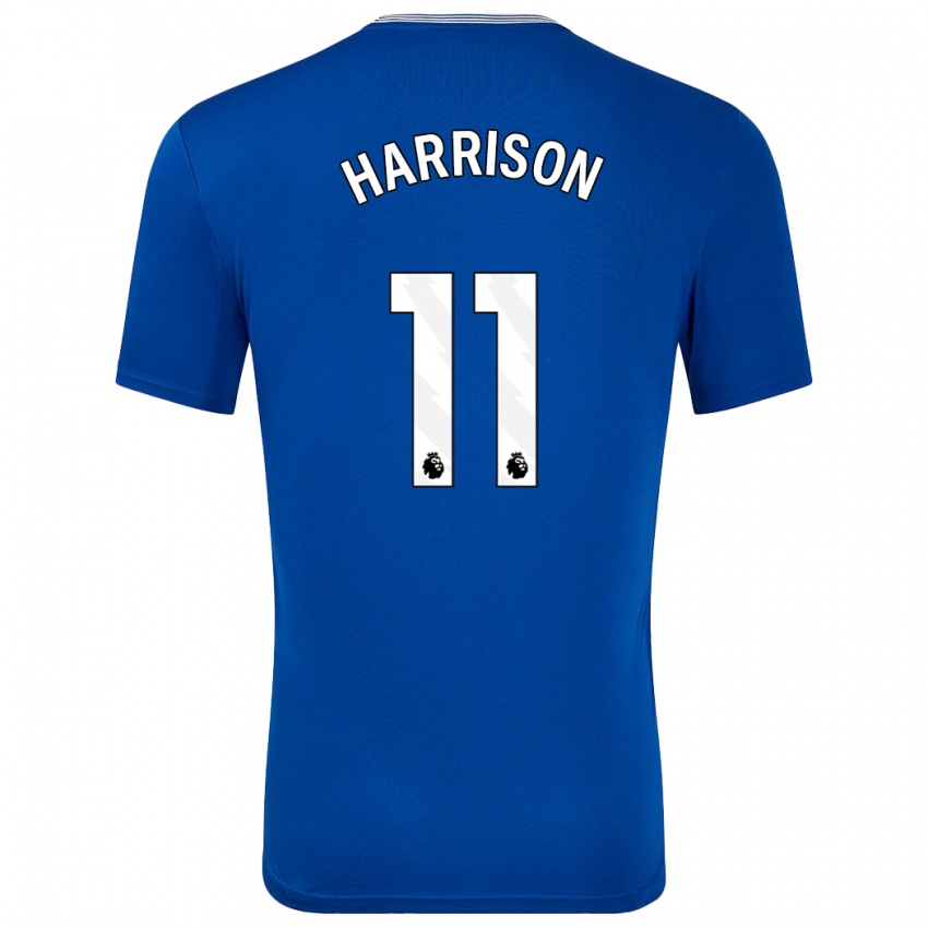 Hombre Camiseta Jack Harrison #11 Azul Con 1ª Equipación 2024/25 La Camisa Chile