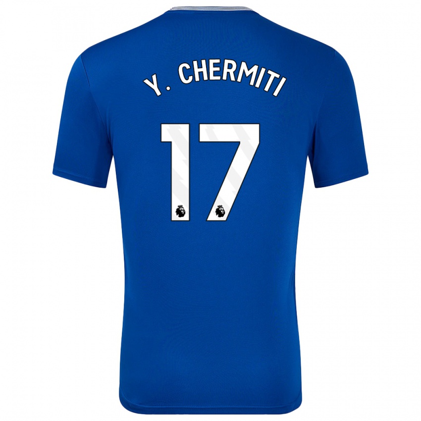 Hombre Camiseta Chermiti #17 Azul Con 1ª Equipación 2024/25 La Camisa Chile