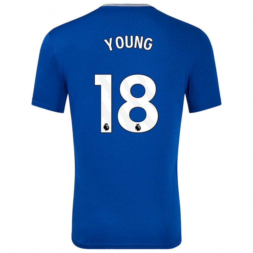 Hombre Camiseta Ashley Young #18 Azul Con 1ª Equipación 2024/25 La Camisa Chile