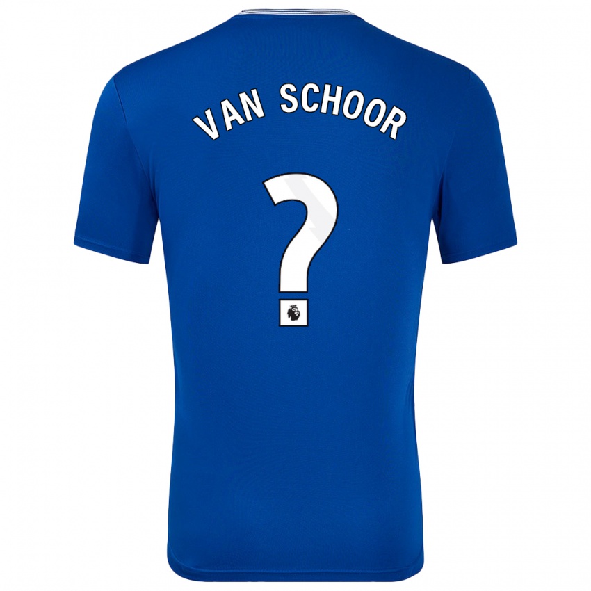 Hombre Camiseta Joshua Van Schoor #0 Azul Con 1ª Equipación 2024/25 La Camisa Chile