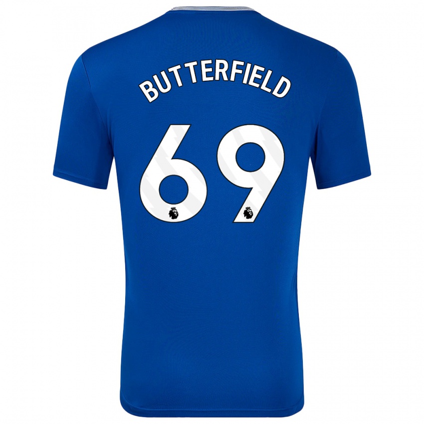 Hombre Camiseta Luke Butterfield #69 Azul Con 1ª Equipación 2024/25 La Camisa Chile