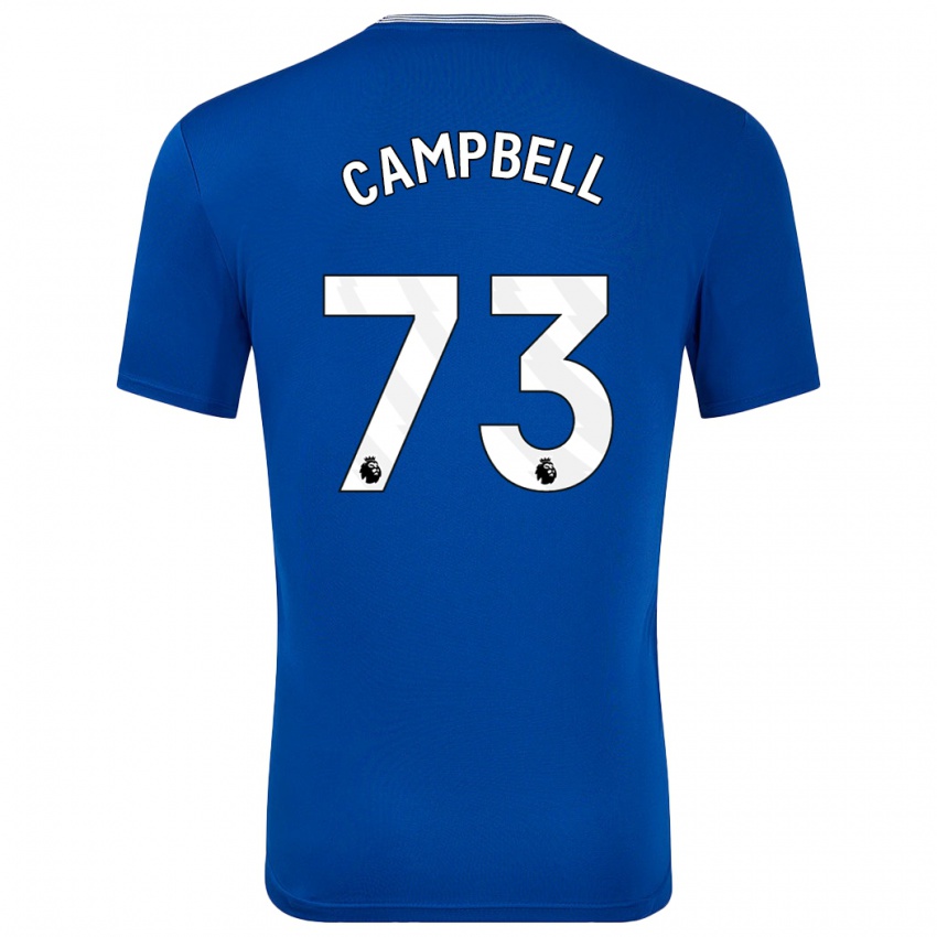 Hombre Camiseta Elijah Campbell #73 Azul Con 1ª Equipación 2024/25 La Camisa Chile