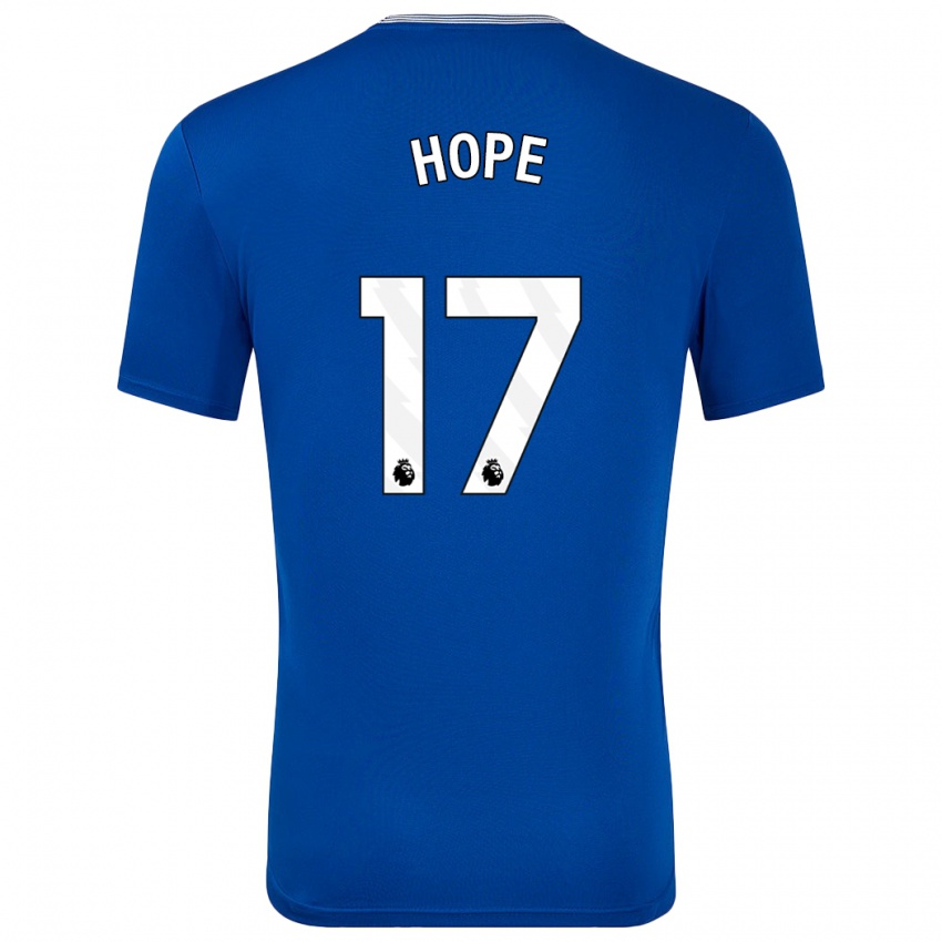 Hombre Camiseta Lucy Hope #17 Azul Con 1ª Equipación 2024/25 La Camisa Chile