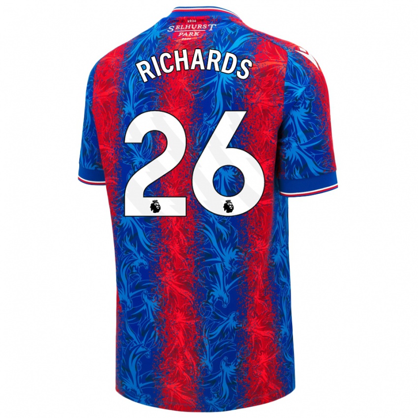 Hombre Camiseta Chris Richards #26 Rayas Rojas Y Azules 1ª Equipación 2024/25 La Camisa Chile