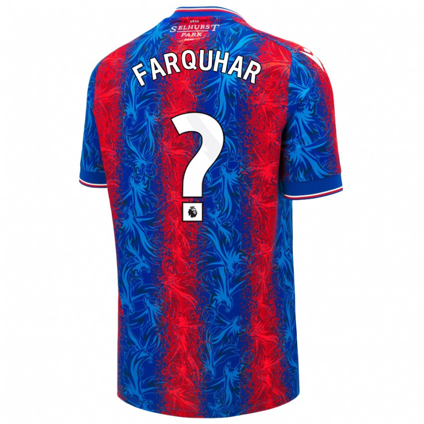 Hombre Camiseta Craig Farquhar #0 Rayas Rojas Y Azules 1ª Equipación 2024/25 La Camisa Chile