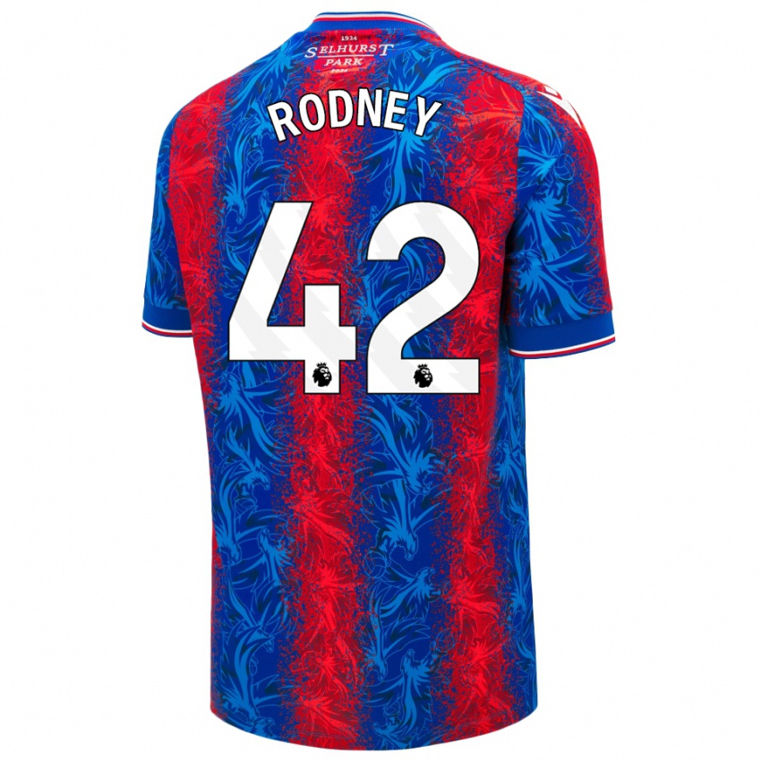 Hombre Camiseta Kaden Rodney #42 Rayas Rojas Y Azules 1ª Equipación 2024/25 La Camisa Chile