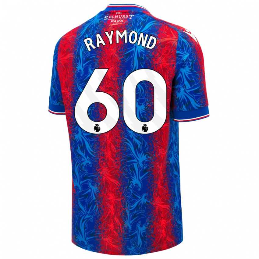 Hombre Camiseta Jadan Raymond #60 Rayas Rojas Y Azules 1ª Equipación 2024/25 La Camisa Chile