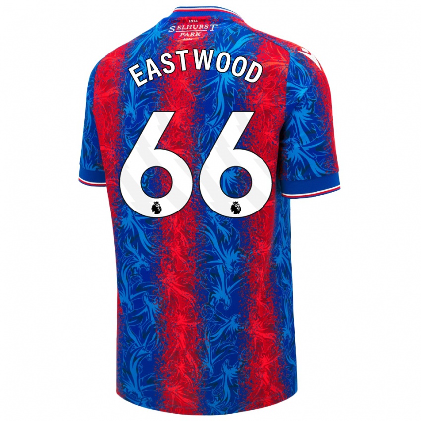 Hombre Camiseta Billy Eastwood #66 Rayas Rojas Y Azules 1ª Equipación 2024/25 La Camisa Chile