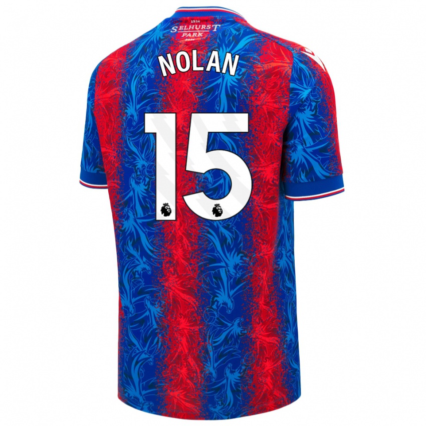 Hombre Camiseta Hayley Nolan #15 Rayas Rojas Y Azules 1ª Equipación 2024/25 La Camisa Chile