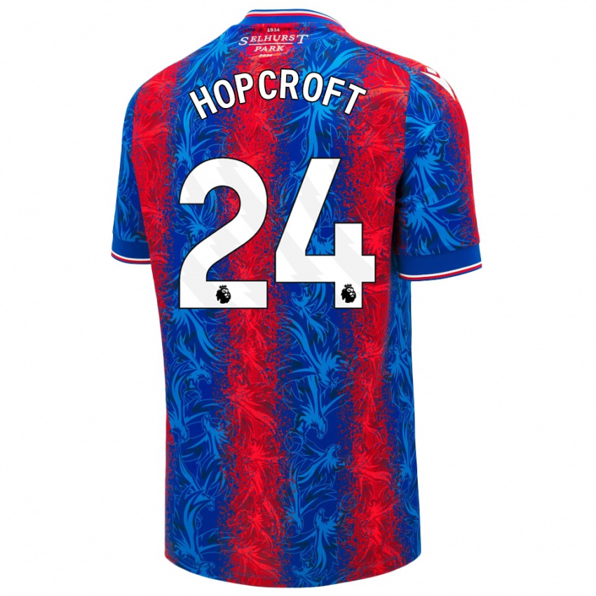 Hombre Camiseta Shanade Hopcroft #24 Rayas Rojas Y Azules 1ª Equipación 2024/25 La Camisa Chile