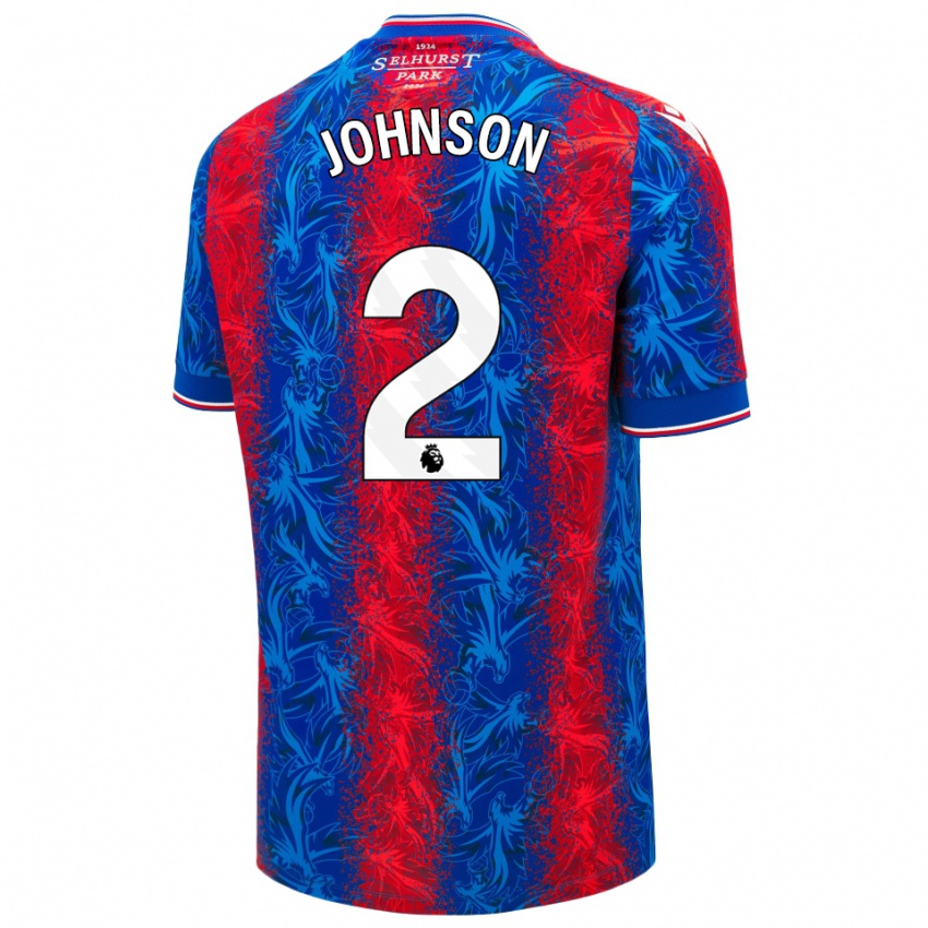 Hombre Camiseta Annabel Johnson #2 Rayas Rojas Y Azules 1ª Equipación 2024/25 La Camisa Chile