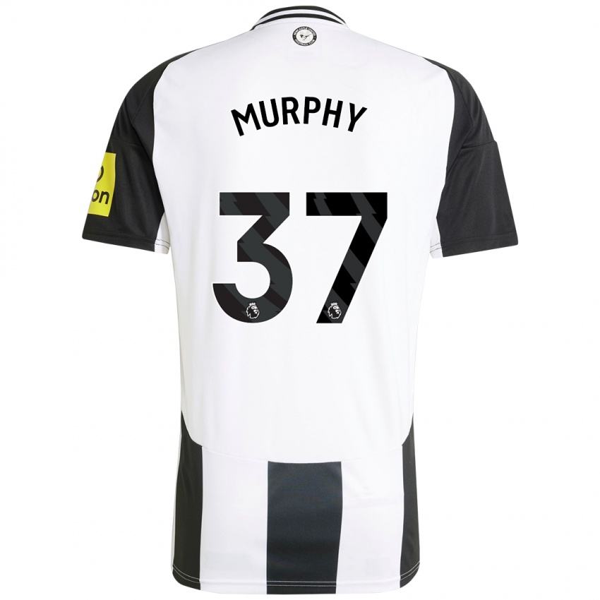 Hombre Camiseta Alex Murphy #37 Blanco Negro 1ª Equipación 2024/25 La Camisa Chile