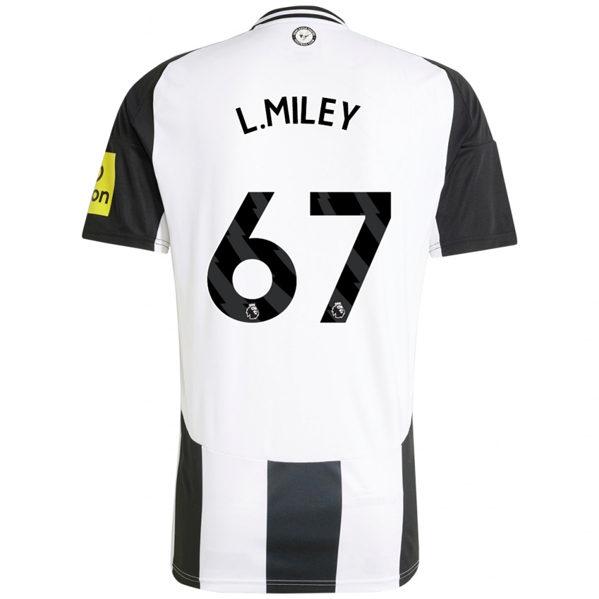 Hombre Camiseta Lewis Miley #67 Blanco Negro 1ª Equipación 2024/25 La Camisa Chile