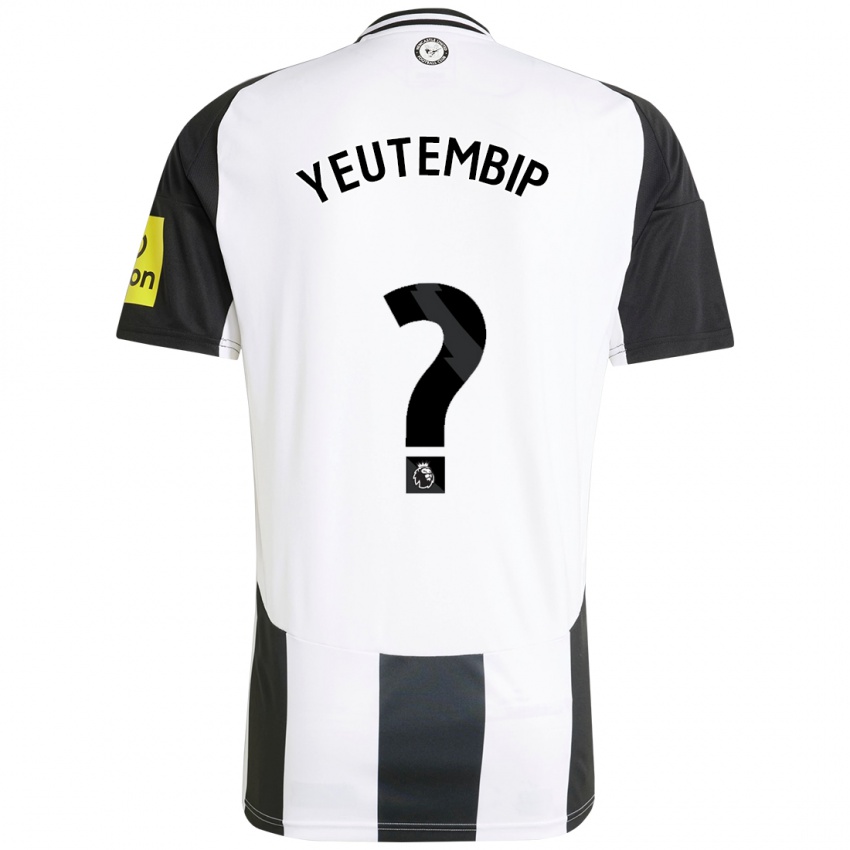 Hombre Camiseta Lesecond Yeutembip #0 Blanco Negro 1ª Equipación 2024/25 La Camisa Chile