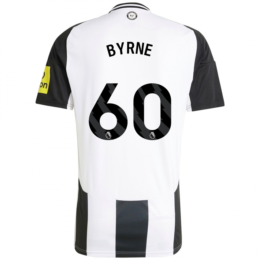 Hombre Camiseta Reece Byrne #60 Blanco Negro 1ª Equipación 2024/25 La Camisa Chile