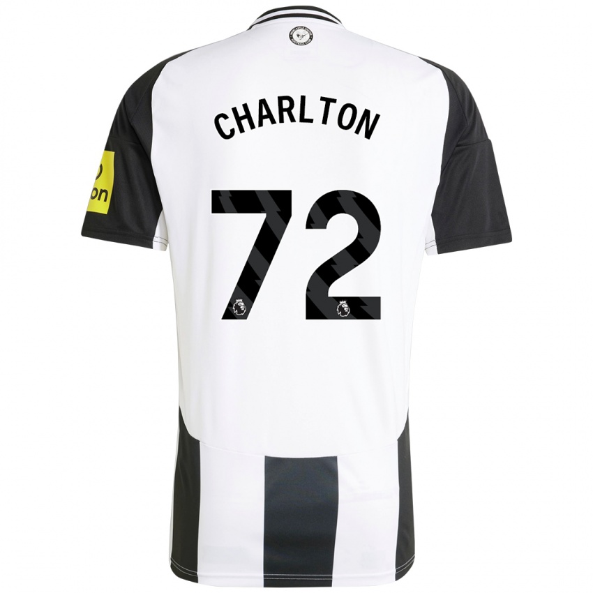 Hombre Camiseta Dylan Charlton #72 Blanco Negro 1ª Equipación 2024/25 La Camisa Chile