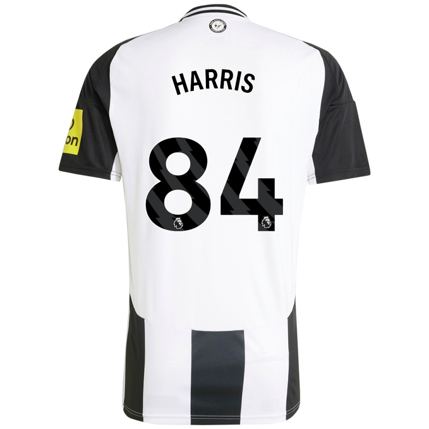 Hombre Camiseta Aidan Harris #84 Blanco Negro 1ª Equipación 2024/25 La Camisa Chile