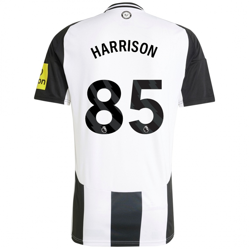 Hombre Camiseta Adam Harrison #85 Blanco Negro 1ª Equipación 2024/25 La Camisa Chile