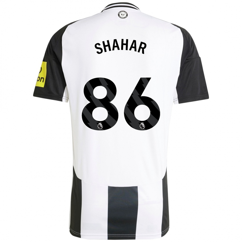 Hombre Camiseta Leo Shahar #86 Blanco Negro 1ª Equipación 2024/25 La Camisa Chile