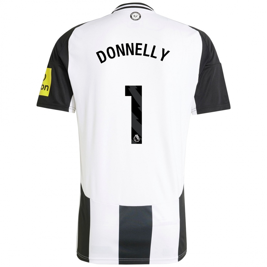 Hombre Camiseta Grace Donnelly #1 Blanco Negro 1ª Equipación 2024/25 La Camisa Chile