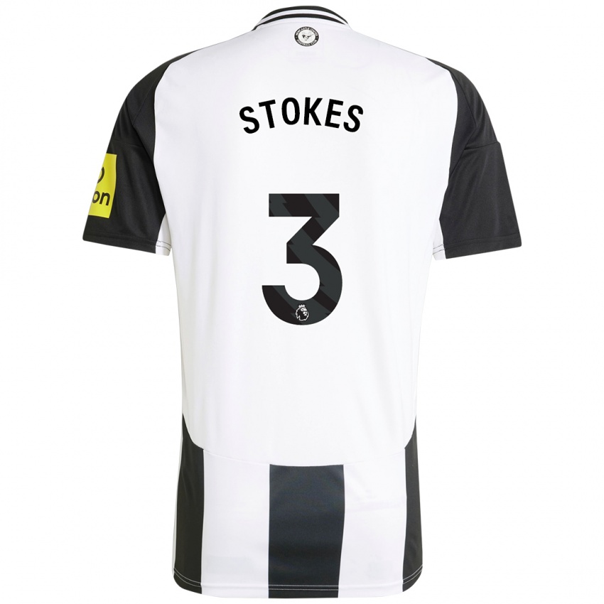 Hombre Camiseta Demi Stokes #3 Blanco Negro 1ª Equipación 2024/25 La Camisa Chile