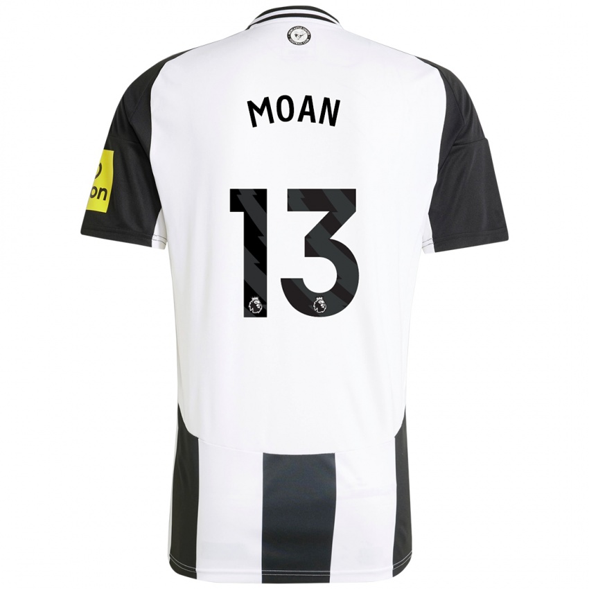 Hombre Camiseta Claudia Moan #13 Blanco Negro 1ª Equipación 2024/25 La Camisa Chile