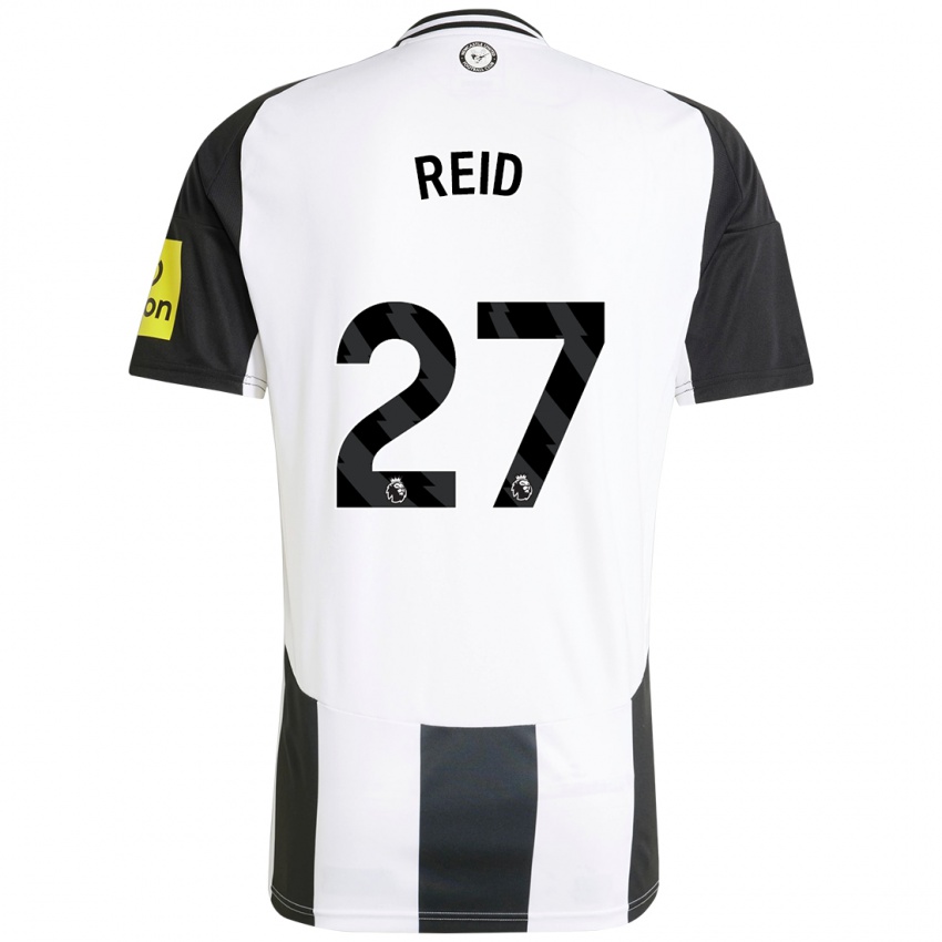 Hombre Camiseta Hannah Reid #27 Blanco Negro 1ª Equipación 2024/25 La Camisa Chile