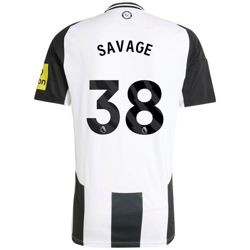 Hombre Camiseta Remi Savage #38 Blanco Negro 1ª Equipación 2024/25 La Camisa Chile