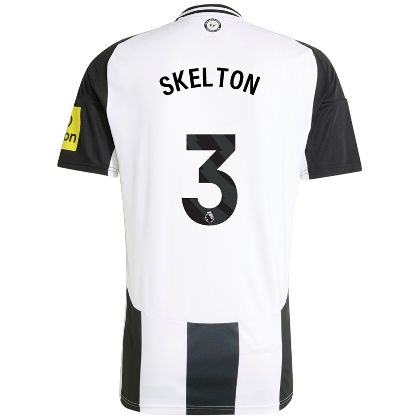 Hombre Camiseta Keira Skelton #3 Blanco Negro 1ª Equipación 2024/25 La Camisa Chile