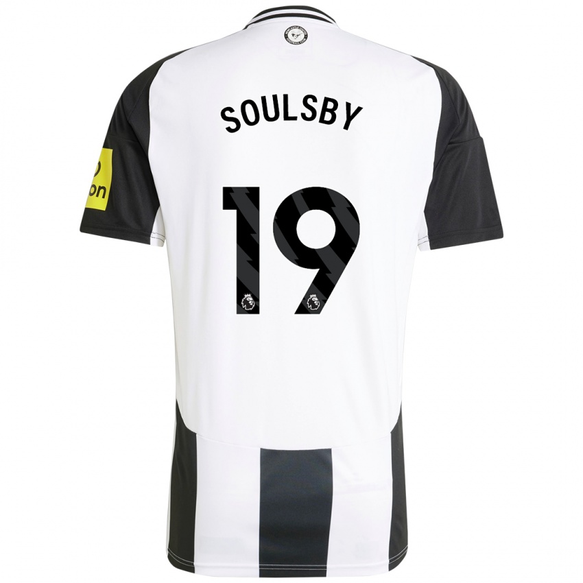 Hombre Camiseta Anna Soulsby #19 Blanco Negro 1ª Equipación 2024/25 La Camisa Chile