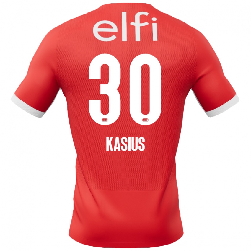 Hombre Camiseta Denso Kasius #30 Rojo Blanco 1ª Equipación 2024/25 La Camisa Chile