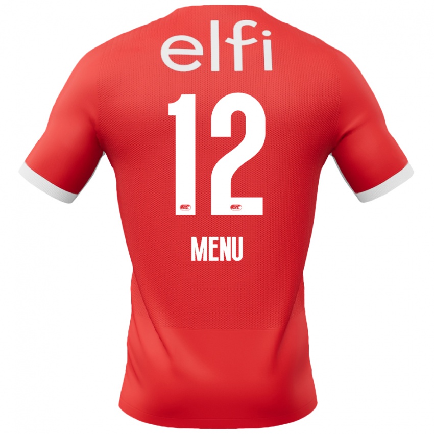 Hombre Camiseta Mathijs Menu #12 Rojo Blanco 1ª Equipación 2024/25 La Camisa Chile