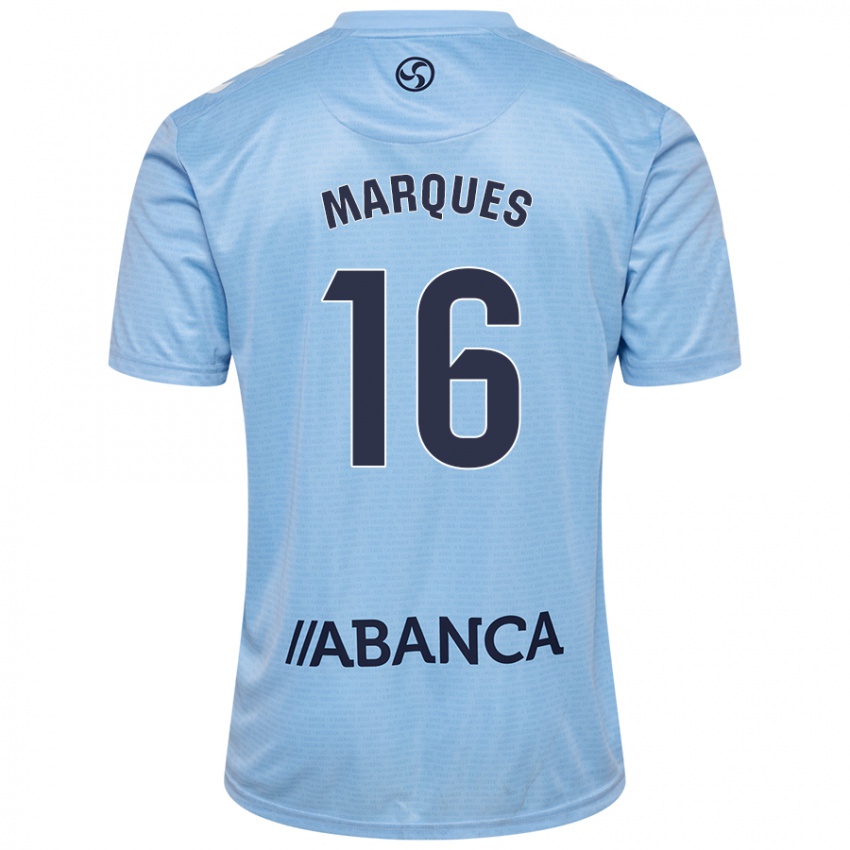 Hombre Camiseta Jailson Marques Siqueira #16 Azul Cielo 1ª Equipación 2024/25 La Camisa Chile