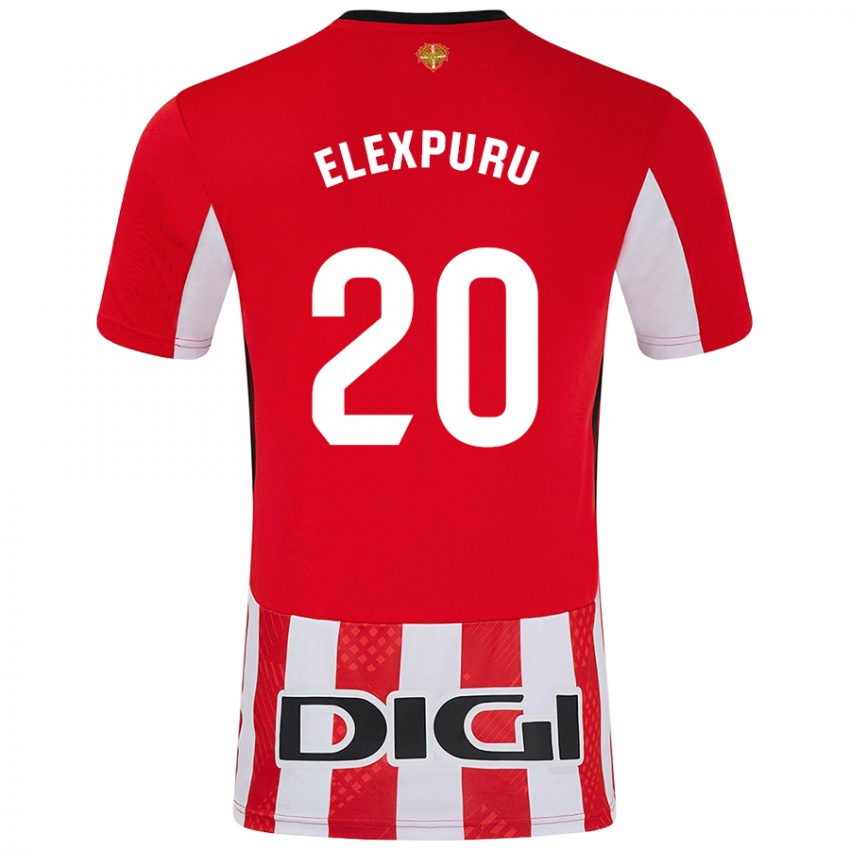 Hombre Camiseta Ane Elexpuru Añorga #20 Rojo Blanco 1ª Equipación 2024/25 La Camisa Chile