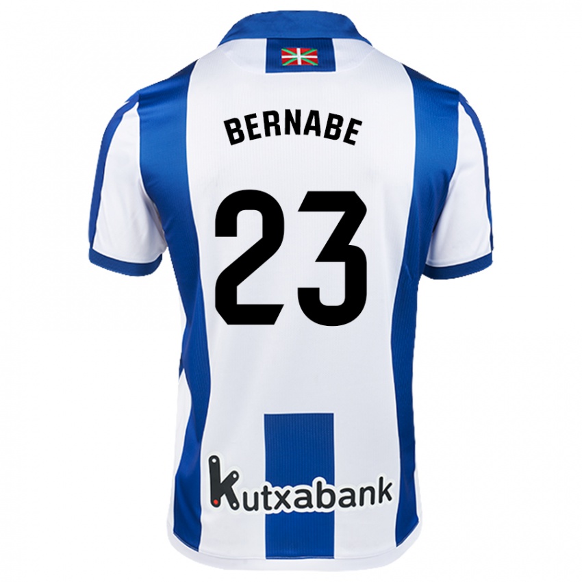 Hombre Camiseta Alejandra Bernabé De Santiago #23 Blanco Azul 1ª Equipación 2024/25 La Camisa Chile