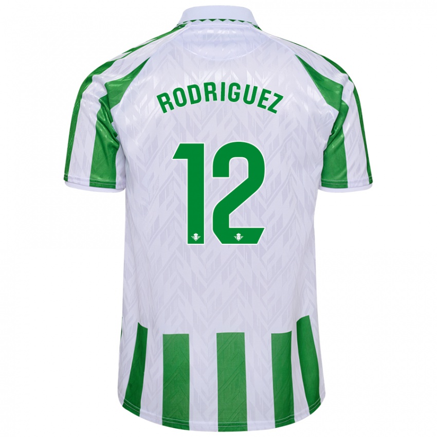 Hombre Camiseta Ricardo Rodríguez #12 Verde Rayas Blancas 1ª Equipación 2024/25 La Camisa Chile