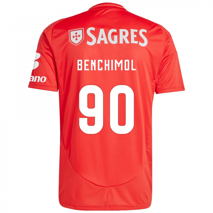 Hombre Camiseta Benchimol #90 Rojo Blanco 1ª Equipación 2024/25 La Camisa Chile