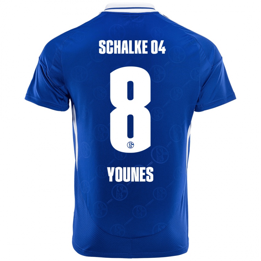 Hombre Camiseta Amin Younes #8 Azul Real 1ª Equipación 2024/25 La Camisa Chile