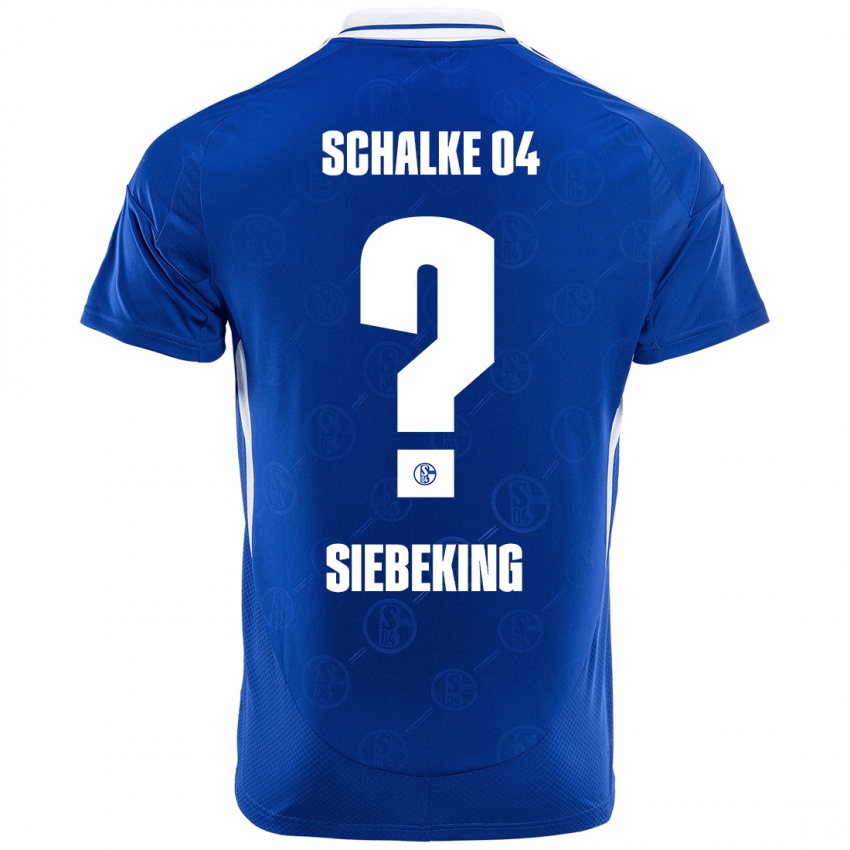 Hombre Camiseta Johannes Siebeking #0 Azul Real 1ª Equipación 2024/25 La Camisa Chile