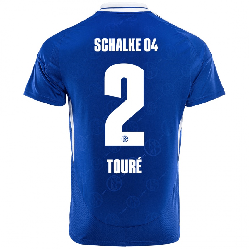 Hombre Camiseta Tidiane Touré #2 Azul Real 1ª Equipación 2024/25 La Camisa Chile