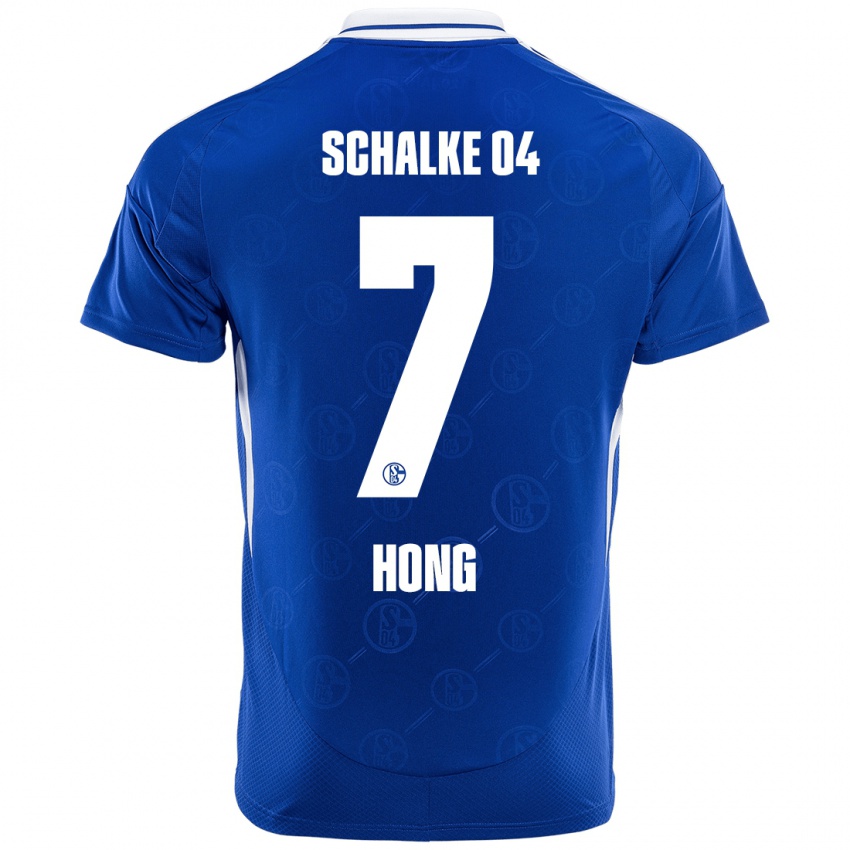 Hombre Camiseta Seok-Ju Hong #7 Azul Real 1ª Equipación 2024/25 La Camisa Chile