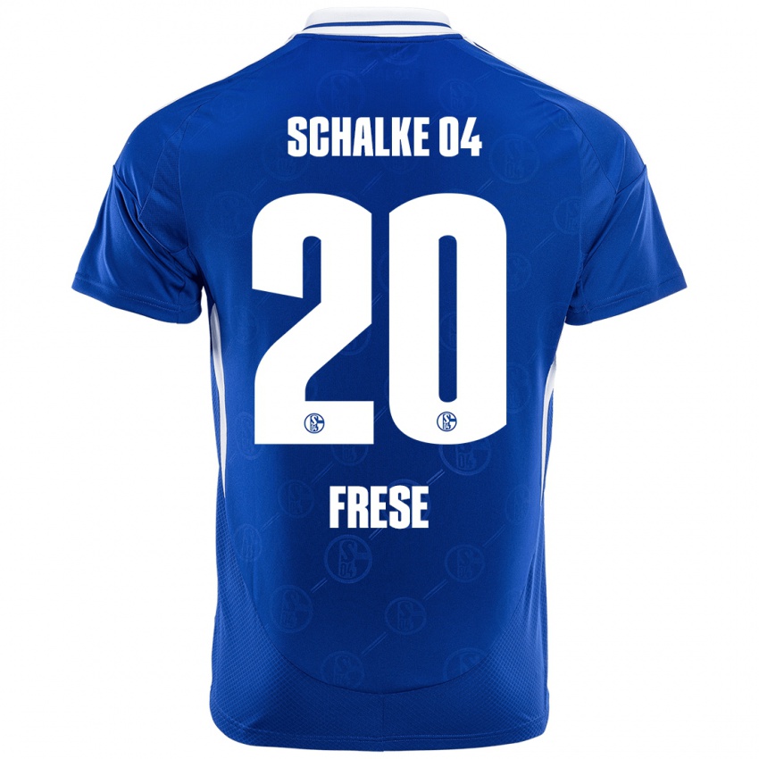 Hombre Camiseta Niklas Frese #20 Azul Real 1ª Equipación 2024/25 La Camisa Chile