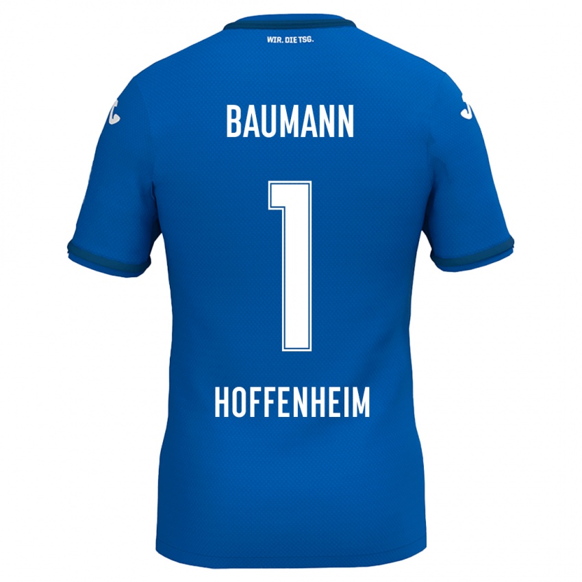 Hombre Camiseta Oliver Baumann #1 Azul Real 1ª Equipación 2024/25 La Camisa Chile