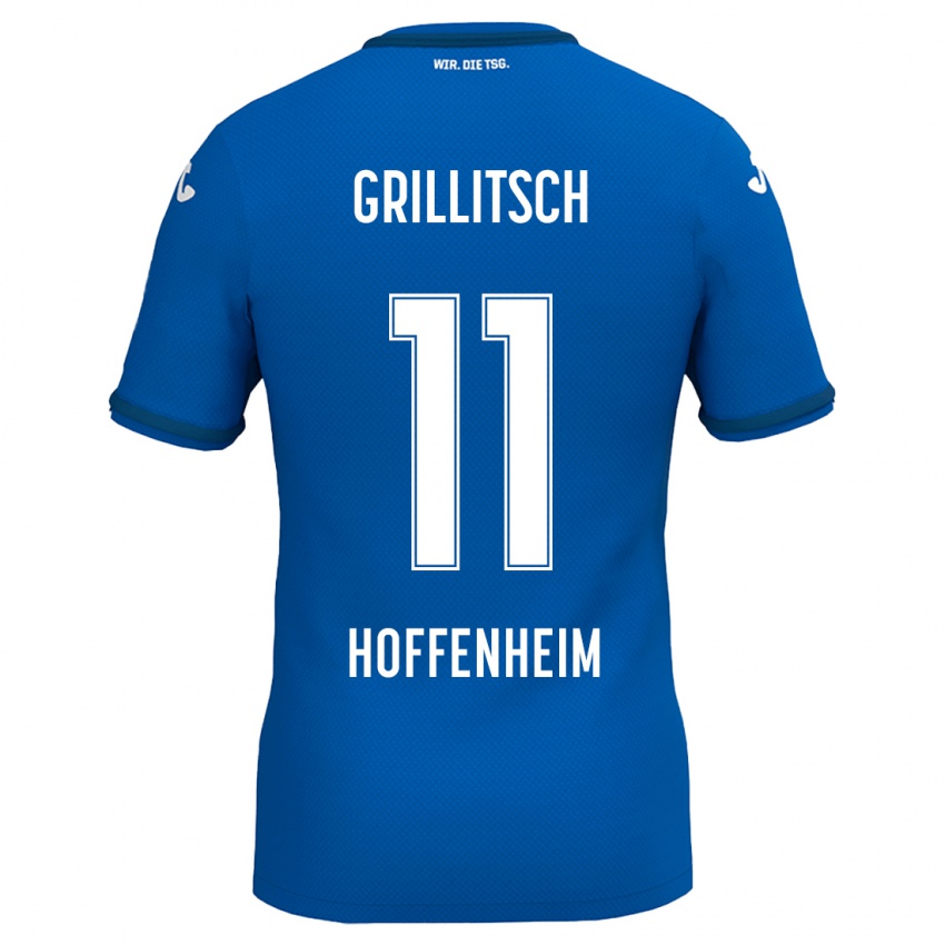 Hombre Camiseta Florian Grillitsch #11 Azul Real 1ª Equipación 2024/25 La Camisa Chile