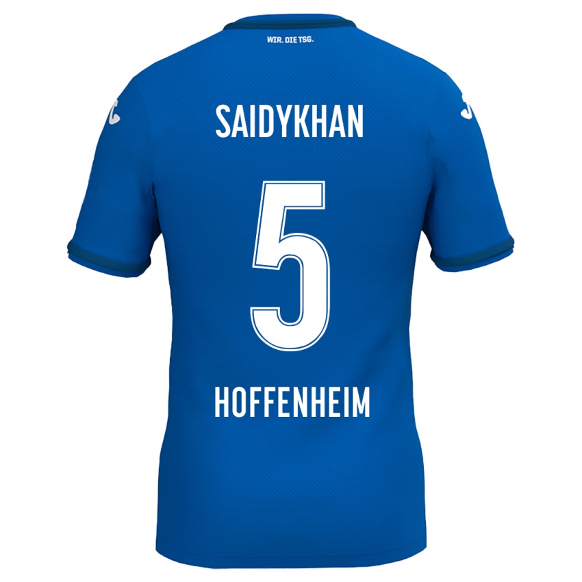 Hombre Camiseta Ibrahim Saidykhan #5 Azul Real 1ª Equipación 2024/25 La Camisa Chile