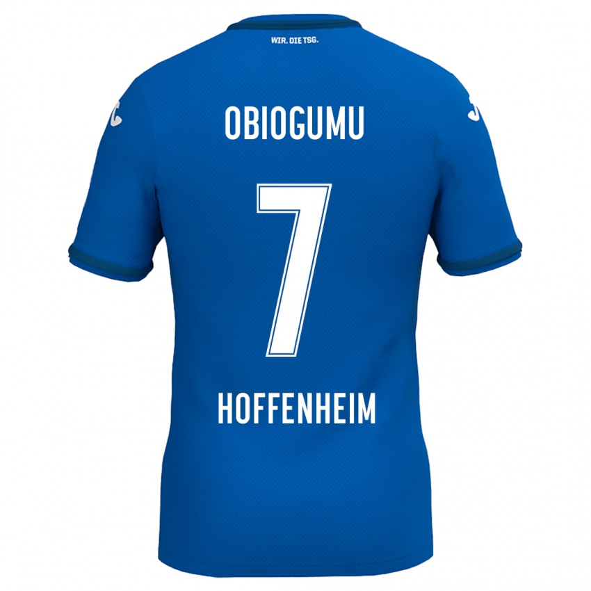 Hombre Camiseta Uche Obiogumu #7 Azul Real 1ª Equipación 2024/25 La Camisa Chile