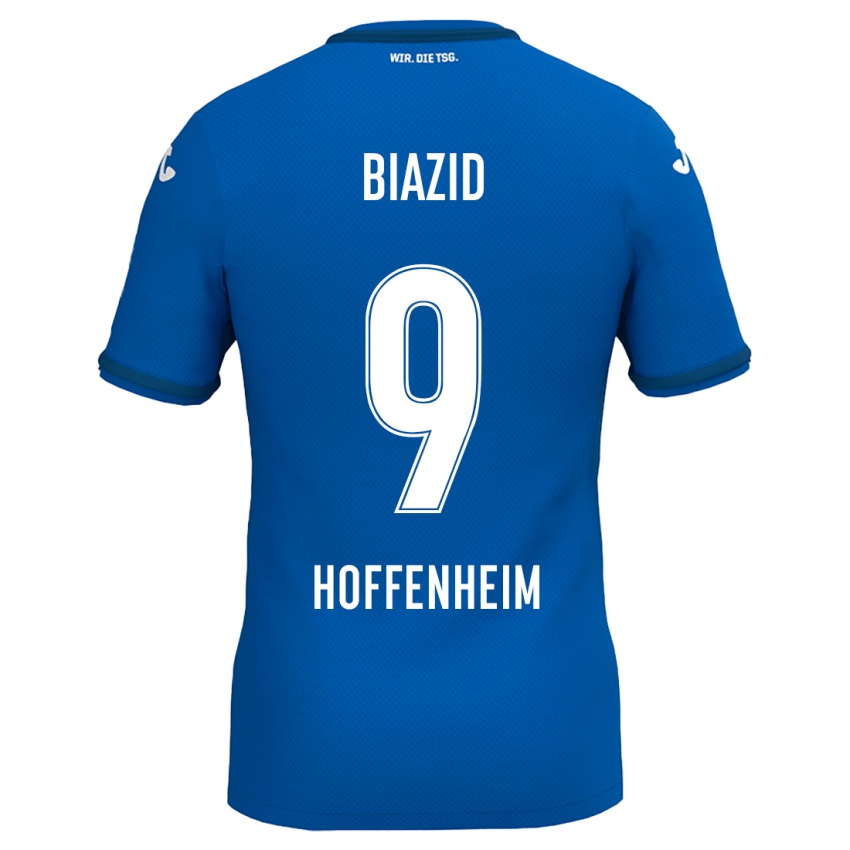 Hombre Camiseta Zain Biazid #9 Azul Real 1ª Equipación 2024/25 La Camisa Chile