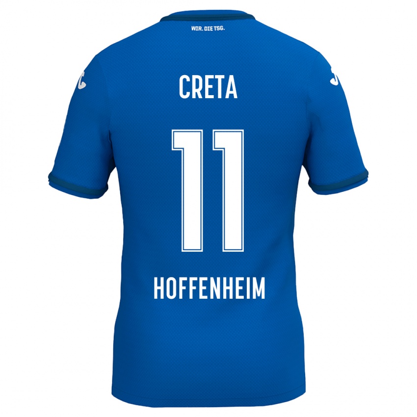 Hombre Camiseta David Creța #11 Azul Real 1ª Equipación 2024/25 La Camisa Chile